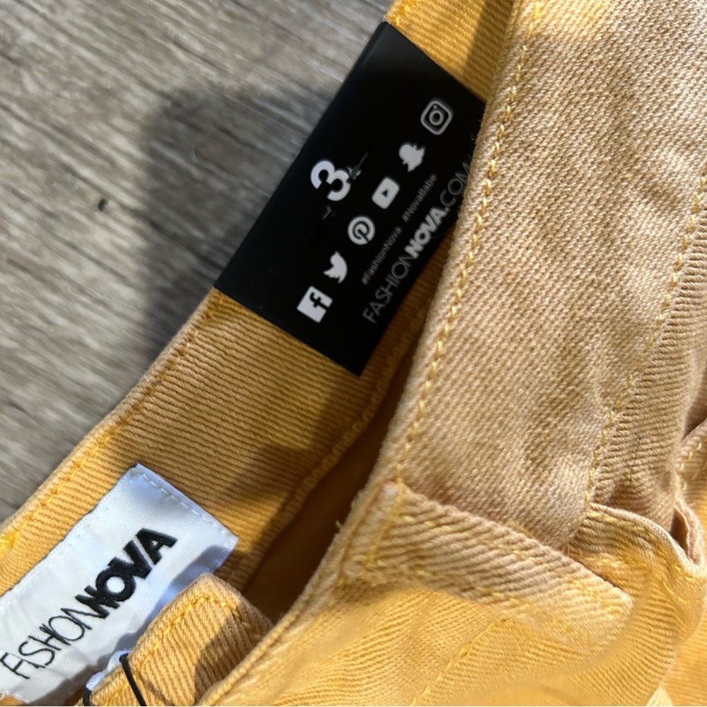 Cargo High Rise Denim Jeans-Gold - Picture 3 of 6
